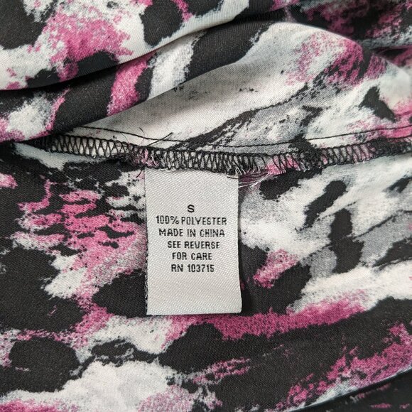 SIGNATURE BY LARRY LEVINE Women's Sleeveless Blouse Top Size S Purple Print - Picture 5 of 5